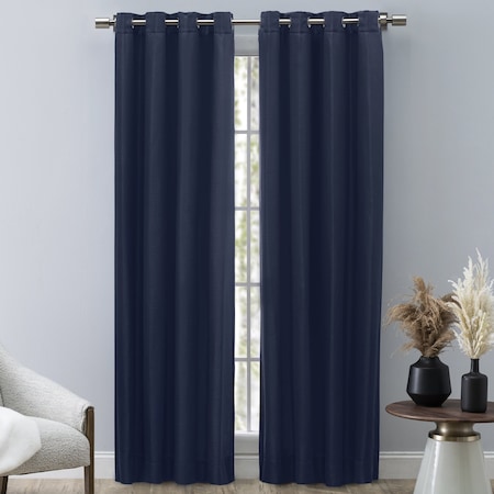 Grasscloth Lined Grommet Curtain Panel